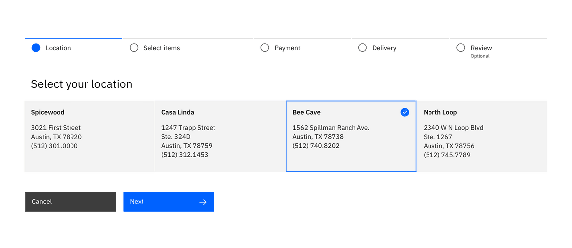 Example of next as a button with icon Example of next as a button with icon