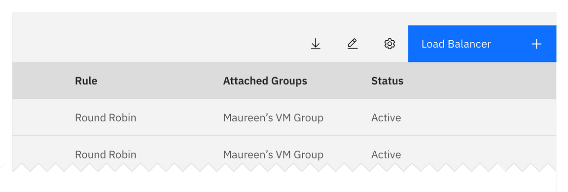 Example of add as a button with an icon in a data table Example of add as a button with an icon in a data table