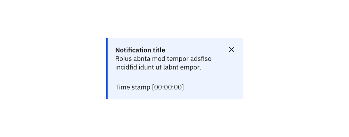 Example of close in an toast notification Example of close in an toast notification